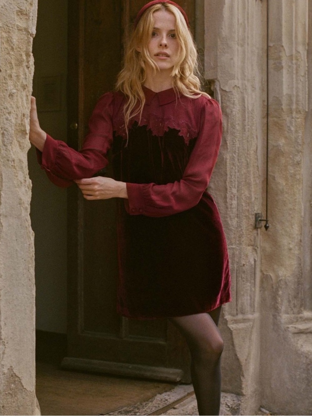Doen Madelynne Dress Vino Rosso
